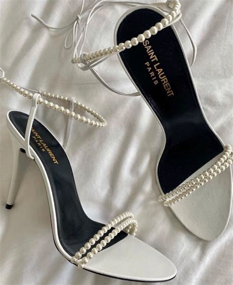 ysl wedding shoes pearl|saint laurent denim shoes.